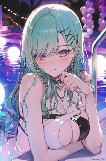 sooon vspo! yakumo beni bikini top sketch swimsuits wet