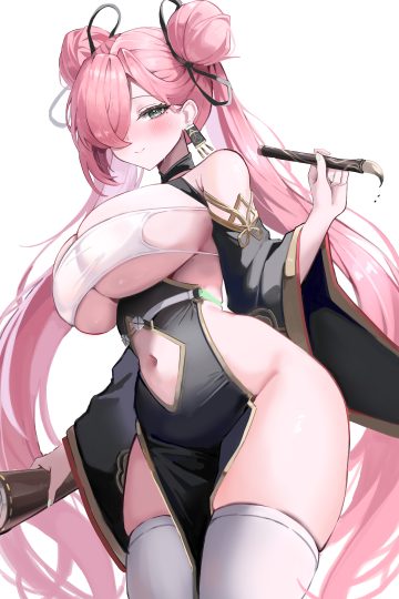 sisong azur lane trieste (azur lane) asian clothes no bra nopan thighhighs