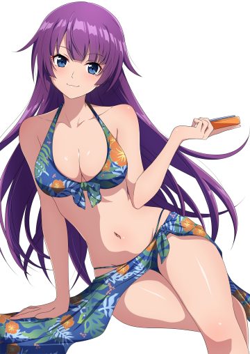 nishizuki shino monogatari (series) senjougahara hitagi bikini swimsuits
