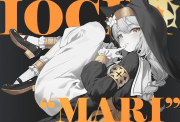 animal ears blue archive blush braids catgirl chiu538 dress halo headdress iochi mari long hair nun orange eyes polychromatic ponytail