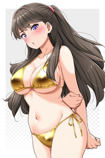 yopparai oni love live! (series) love live! hasu no sora jogakuin school idol club fujishima megumi bikini swimsuits
