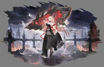 aircraft airship alchemaniac anthropomorphism azur lane blonde hair braids breasts building cleavage clouds dress flowers garter belt glorious (azur lane) headband horns long hair panties petals rose see through sky stockings transparent underwear water wristwear
