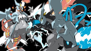 black blacknirrow kyurem no humans pokemon yellow eyes