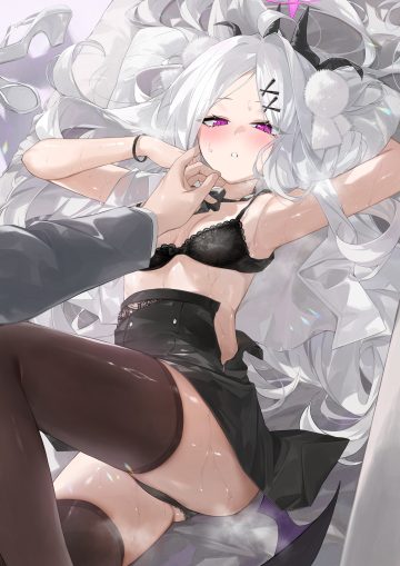 dema hmw blue archive sorasaki hina bra breasts devil halo horns lingerie loli open shirt pantsu see through skirt lift thighhighs thong wet wet clothes wings