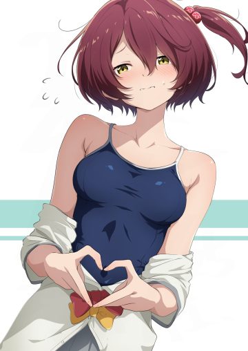 nishizuki shino make heroine ga oosugiru! komari chika school swimsuit seifuku swimsuits