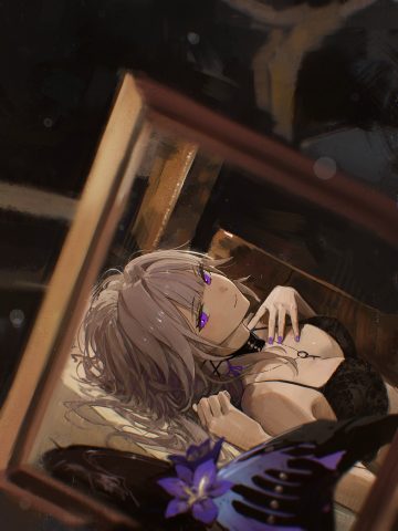 hidulume honkai: star rail herta bra lingerie witch