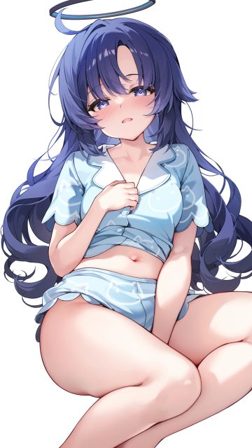 pinki o64 blue archive hayase yuuka halo pajama