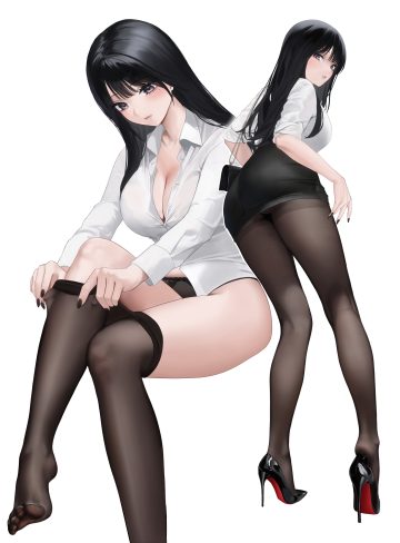 ebi (ebimon0) ass bra dress shirt heels open shirt pantsu pantyhose see through skirt lift undressing
