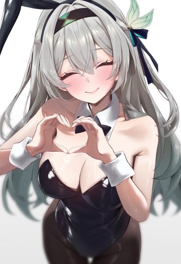 vitaminechan honkai: star rail firefly animal ears bunny ears bunny girl no bra pantyhose