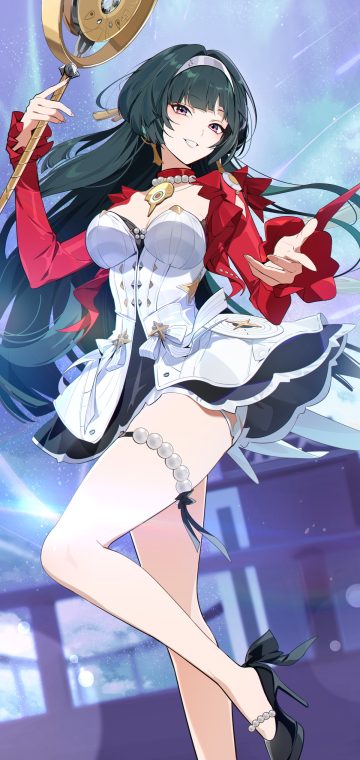 eucha zenless zone zero astra yao dress garter heels no bra skirt lift weapon