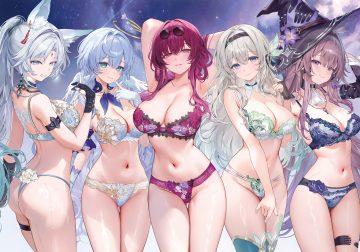 animal ears aqua eyes ass blue hair bra brown hair cameltoe choker elbow gloves feixiao (honkai: star rail) firefly (honkai: star rail) foxgirl garter gloves gray hair green eyes group halo hat headband herta (honkai: star rail) honkai (series) honkai: star rail kafka (honkai: star rail) long hair machi (machi0910) navel necklace panties ponytail purple eyes purple hair robin (honkai: star rail) stars sunglasses tattoo thighhighs underwear wet wings witch hat