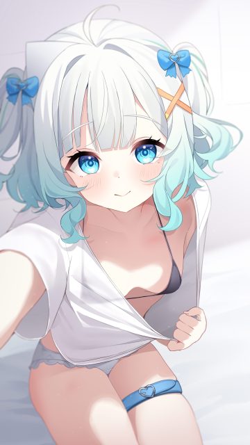 deyui indie virtual youtuber mint fantome bra garter pantsu see through selfie