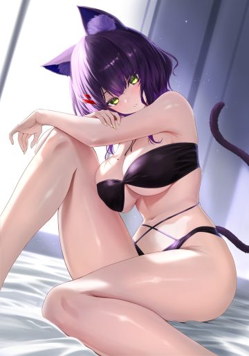 noa (skae3323) indie virtual youtuber nanao nozomi animal ears bikini nekomimi swimsuits tail