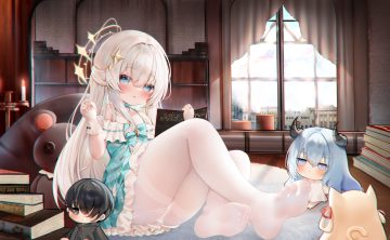 animal ears aqua eyes black eyes black hair blonde hair blue eyes blue hair blush book bow building cameltoe choker clouds doll dress flat chest gloves halo horns loli long hair nowa (13776838) panties pantyhose see through short hair sky tail teddy bear underwear white hair