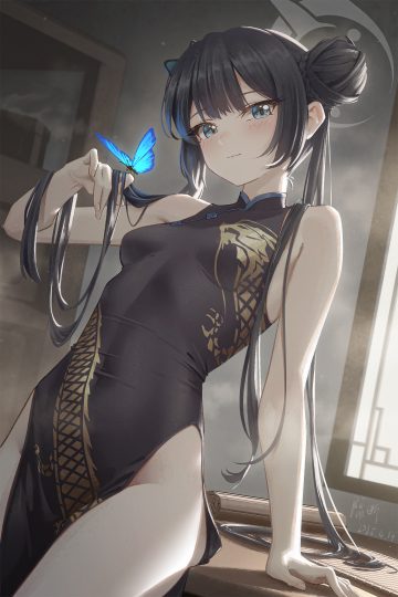 geduan blue archive ryuuge kisaki artist revision chinadress halo loli nopan