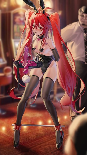 ginklaga anal beads animal ears bondage breasts bunny ears bunny girl cameltoe dildo erect nipples heels loli no bra pasties pointy ears thighhighs