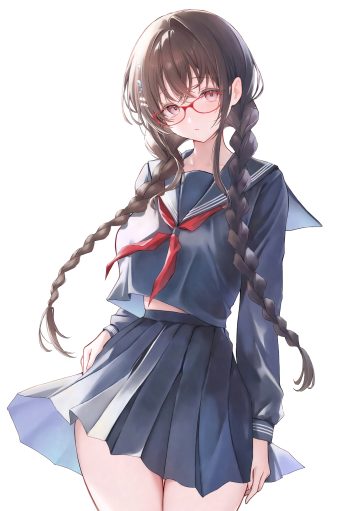 huziko32 detexted megane seifuku skirt lift