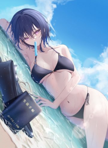 haru (haru83380282) lupinus virtual games vspo! ichinose uruha bikini swimsuits wet