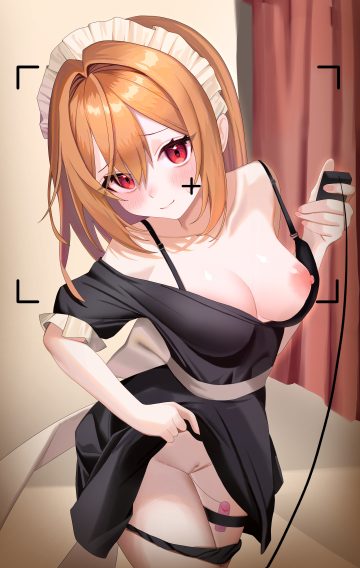 hyurumari bra breasts garter maid nipples pantsu panty pull pussy skirt lift uncensored vibrator
