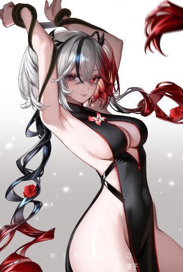 ringeko-chan wuthering waves camellya bondage dress heterochromia no bra nopan