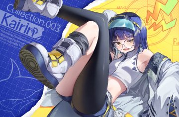 blue hair boots glasses hat masmas (bugi) original pantyhose shorts yellow eyes