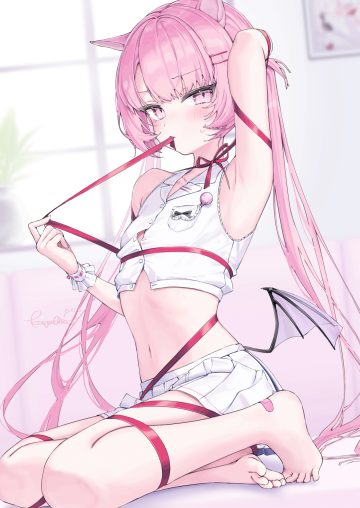 koyubita beru animal ears bandaid loli no bra skirt lift wings