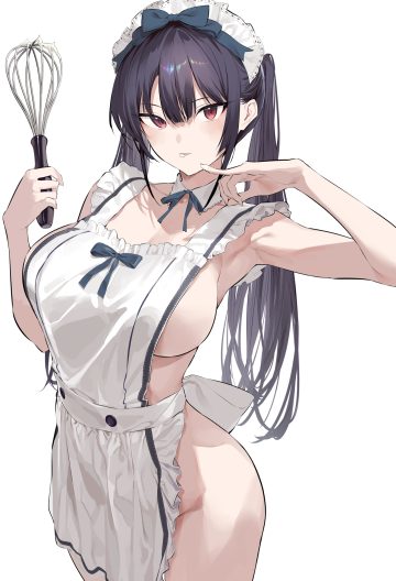 hiiragi yuuichi haite kudasai takamine-san takamine takane cream maid naked apron