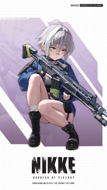 goddess of victory: nikke mori (nikke) bandages bandaid garter gun tagme uniform