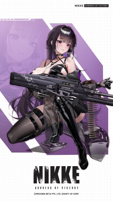 goddess of victory: nikke mihara (nikke) bikini armor garter gun heels see through tagme thighhighs