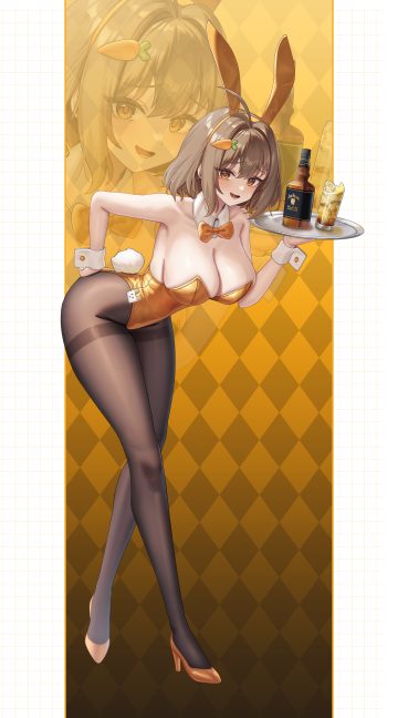 subob goddess of victory: nikke anis animal ears bunny ears bunny girl heels no bra pantyhose tail waitress