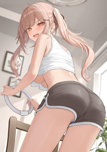 monaka curl ass no bra pantsu underboob