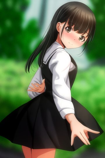 matsunaga kouyou seifuku skirt lift