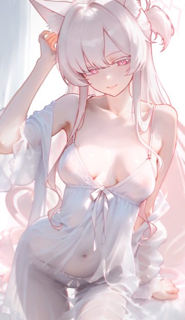 mellow (srpp4843) blue archive kiyosumi akira animal ears halo lingerie nekomimi nipples no bra pantsu see through