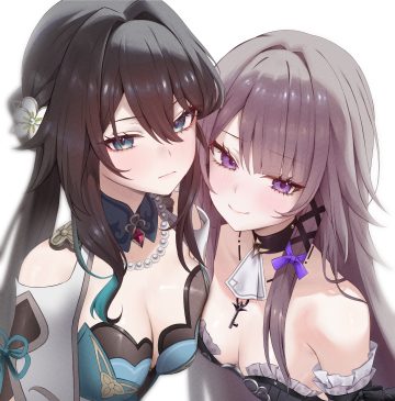 vitaminechan honkai: star rail herta ruan mei no bra symmetrical docking