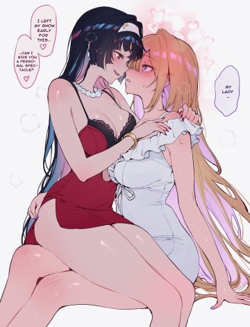 qiandaiyiyu zenless zone zero astra yao evelyn chevalier dress wet yuri