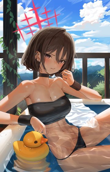 tagua blue archive imashino misaki bathing bikini halo swimsuits wet