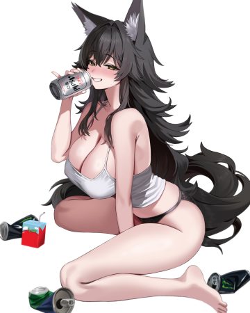 yan.c animal ears erect nipples pantsu