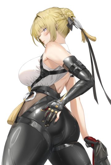 pixel (yuxian) zenless zone zero evelyn chevalier ass no bra