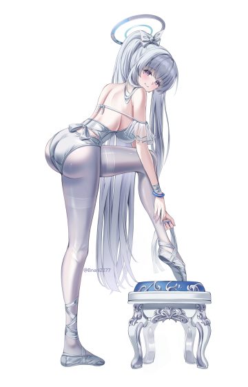 bnari blue archive ushio noa ass halo no bra pantyhose see through