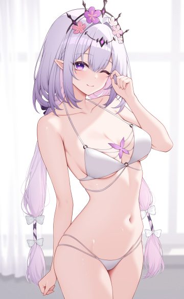 poinia honkai: star rail castorice bikini pointy ears swimsuits