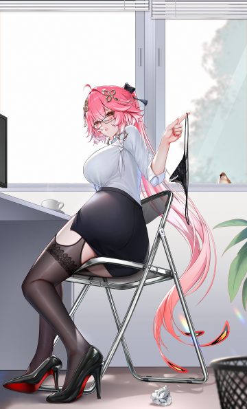 black power-98-1-15 wuthering waves changli dress shirt heels megane pantsu stockings thighhighs