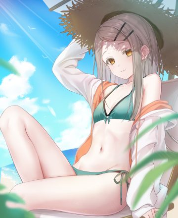 gakuen idolm@ster the idolm@ster shinosawa hiro bikini open shirt swimsuits tagme