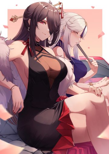pnatsu genshin impact beidou ningguang dress eyepatch no bra see through