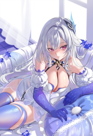 kururu (qqqqq59508750) genshin impact skirk dress pantsu see through thighhighs