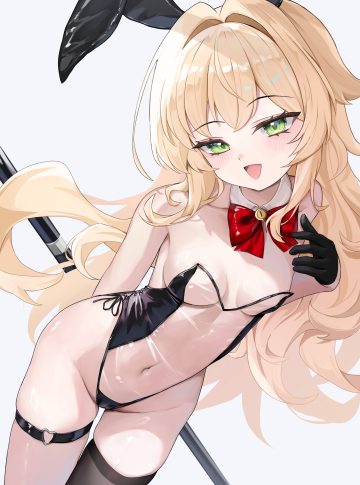 shawn358 blue archive professor niyaniya animal ears bunny ears bunny girl garter loli no bra see through thighhighs