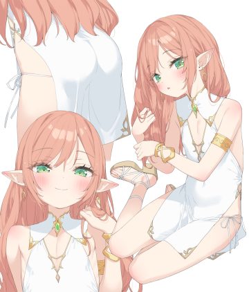 kani biimu minazuki sarami ass dress elf loli no bra pantsu panty pull pointy ears string panties