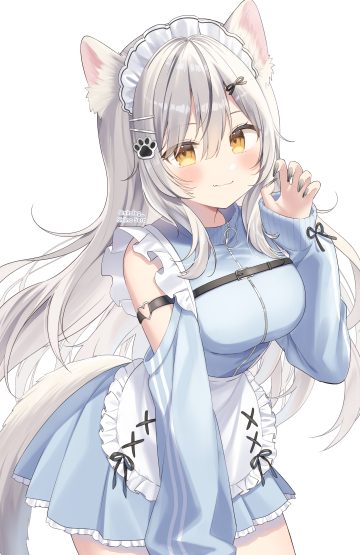 shiino sera animal ears maid tail