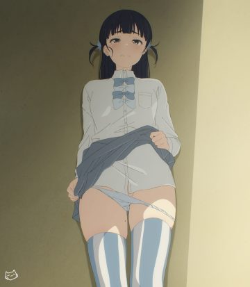 keihh make heroine ga oosugiru! basori tiara pantsu panty pull seifuku skirt lift thighhighs