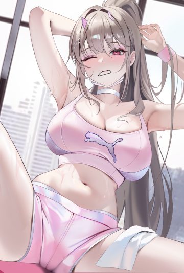 uyuri (89976220) goddess of victory: nikke viper (nikke) horns wet