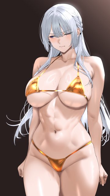 anakasakas girls frontline ak-15 (girls frontline) bikini erect nipples swimsuits thong wet